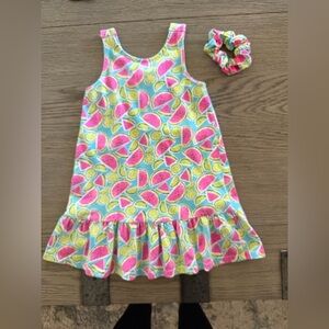 Tommy Bahama Pink and Green Fruit Print Dress Size US S (5-6)